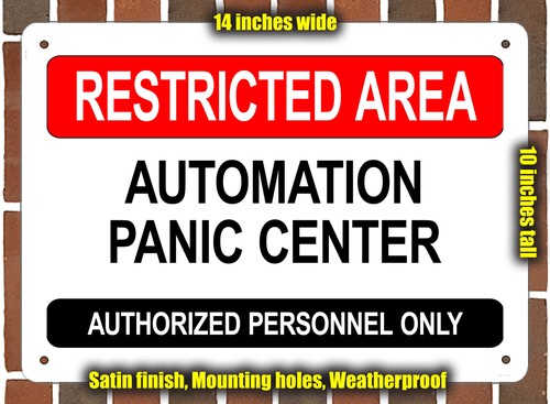 Metal sign automation panic - automation,