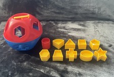 Tupperware Toys Shape O Ball - Toddler Toy Sorter - 10 Shapes - VGC Vintage 70's