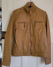 Jacket Tan Faux Leather Size 12 La Redoute 