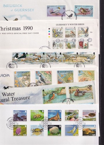 Guernsey birds fdc - birds,