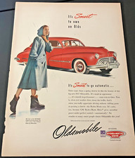 1947 Oldsmobile Hydra-Matic Drive Model Range - Vintage Print Ad / Wall Art NICE