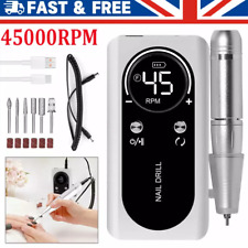 45000RPM Cordless Electric Nail Drill Machine E File Manicure LED Art Drill Kits