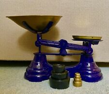 Rare LIBRASCO Cast Iron Purple Kitchen Scales + Weights Libra Scale Company