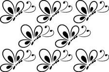 8 x Butterflies Vinyl Decal