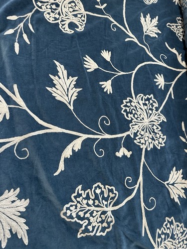Blue velvet fabric with - blue,