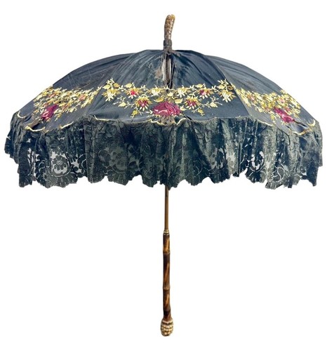 Antique victorian black lace - victorian,