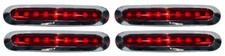 4x 24V LED Marker Lights Red