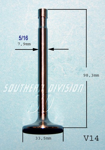 V14 valve inlet exhaust - valve,