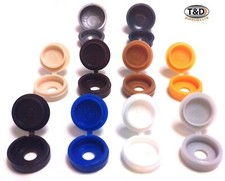 Hinged Screw Cover Caps - Plastic Fixing Cap for 4g-8g Screws, Assorted Colours