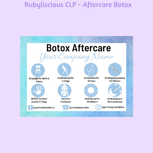 Personalised botox aftercare - personalised,