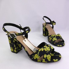 UK 6 Navy Yellow Floral Clover