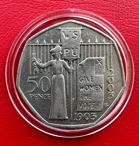 2003 suffragette 50p - suffragette, coin