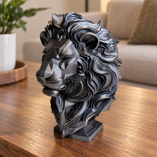 Geometric lion head - geometric, bust