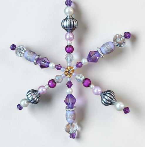 Hand made beaded - , snowflake