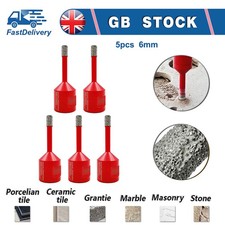 5pcs M14 6mm Diamond Core Drill Bit Grinder Hole Saw Cutter Granite Marble Tile
