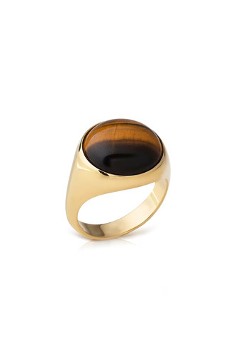 Oval tiger eye signet - oval,