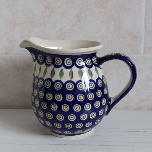 Boleslawiec polish pottery jug - polish,