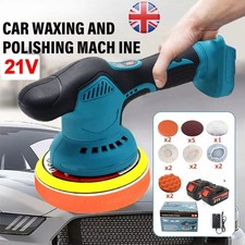2 Batteries Cordless Car Polisher Buffer Sander Machine 6" Rotary Polishing Kit