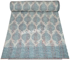 Indian kantha quilt bedspread - kantha,
