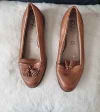 WOMEN'S SHOES MARKS AND SPENCER Leather WIDER FIT Flat FOOTGLOVE Shoes - Size 5