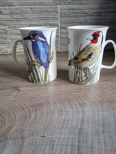 Pair of Bird Porcelain Mugs Waterside Fine China Made In England Excellent Cond