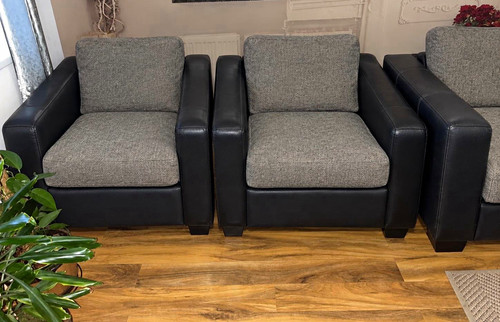 Dfs modern grey fabric - grey, black
