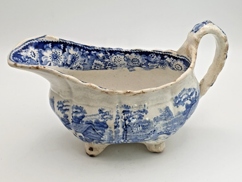 Antique english blue white - blue,