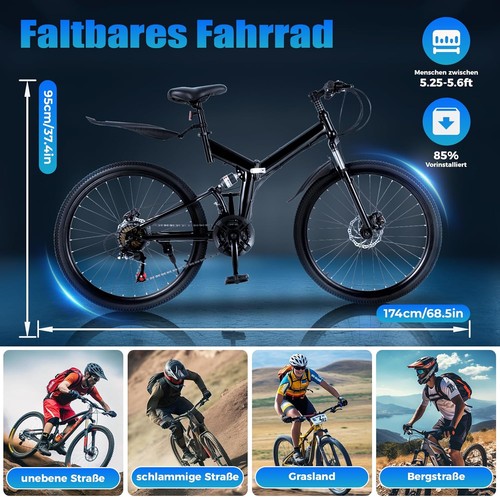 Folding mountain bike - bike, 21