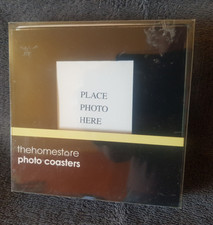 Set of 4 Black Glass PHOTO