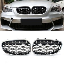FrontKidney Diamond Meteor Style Grill Grille For BMW 5-Series E60 E61 M5 04-09#
