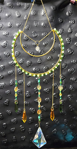 Metal glass hanging - &,