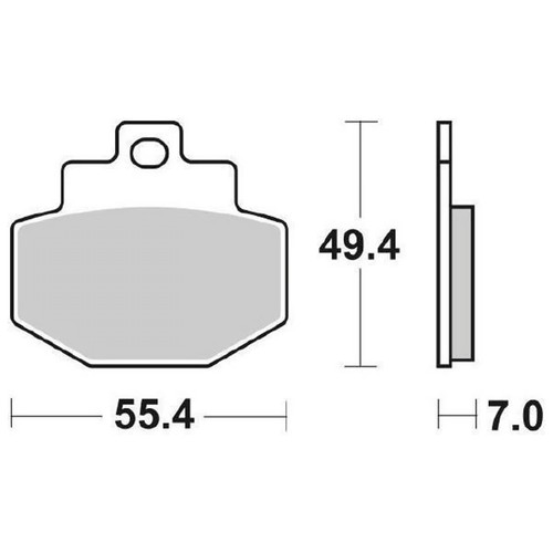 Pair brake pads - 166ct, 166