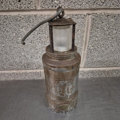 Oldham type miners lamp - s,