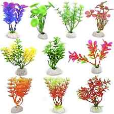 10 Mixed Artificial Green Plastic Fish Plant Aquarium Fish Tank Grass Decoration