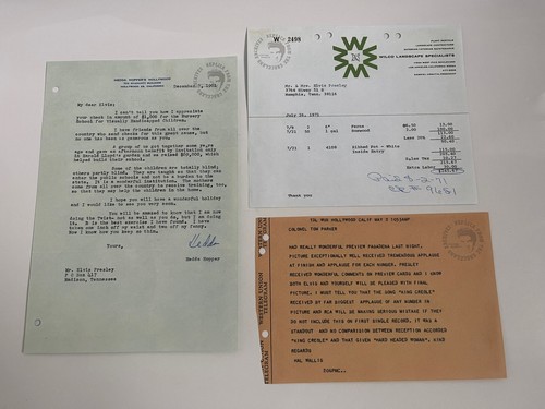 Elvis presley telegrams etc - elvis,