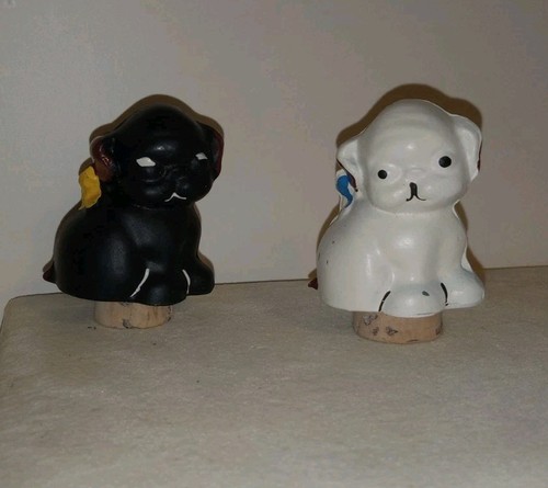 Hubley dog salt pepper shakers - pepper,
