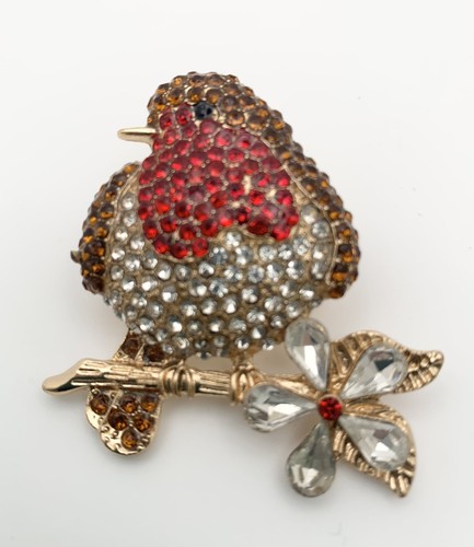Sparkly rhinestone robin - sparkly,
