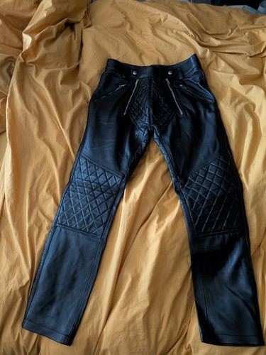 Men real leather trousers 34 - real,