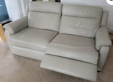 Beige Leather 2.5 Seater Sofa