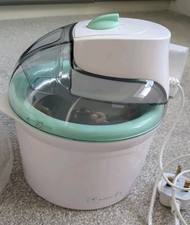 Silvercrest Ice Cream Maker 1 Litre Green and White Used, No Instructions