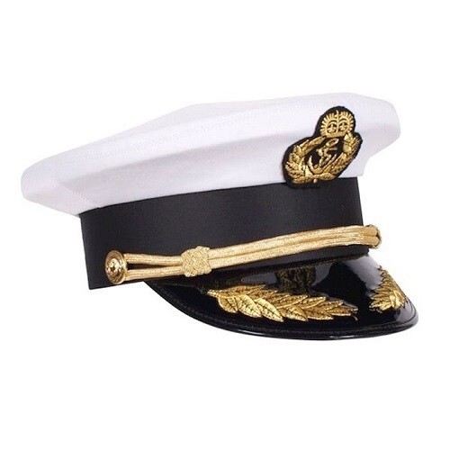 White captains cap sailors - cap,