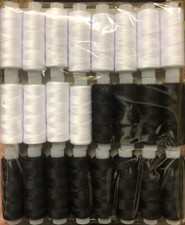 24 Spools 12 White Thread 12