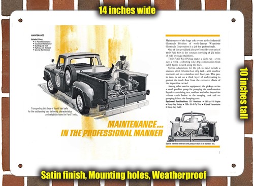 Metal sign 1964 ford pickup - sign,