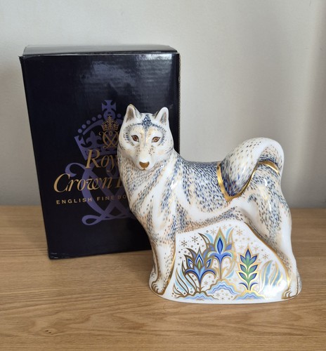 Royal crown derby husky dog - royal,