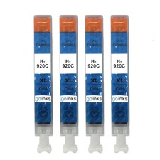 4 Cyan Printer Ink Cartridges