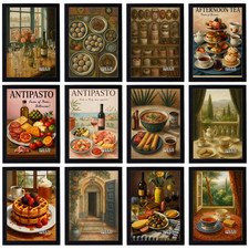 Vintage Food & Bars Poster -