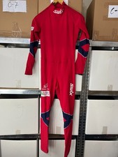 Swix One Piece Cross Country Ski Suit Womens Sz L Racing Ski X-Country Red Black