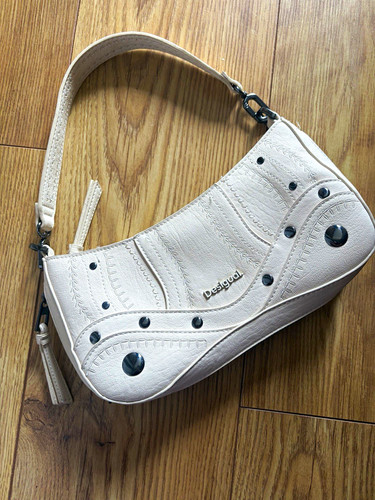 Desigual cream faux leather - desigual,