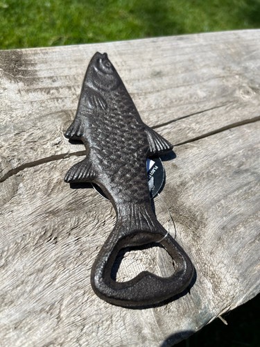 Large fish cast iron bottle - large,
