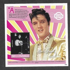 Elvis Presley Music stamp in min sheet    mnh Rock Pop singer  Bequia